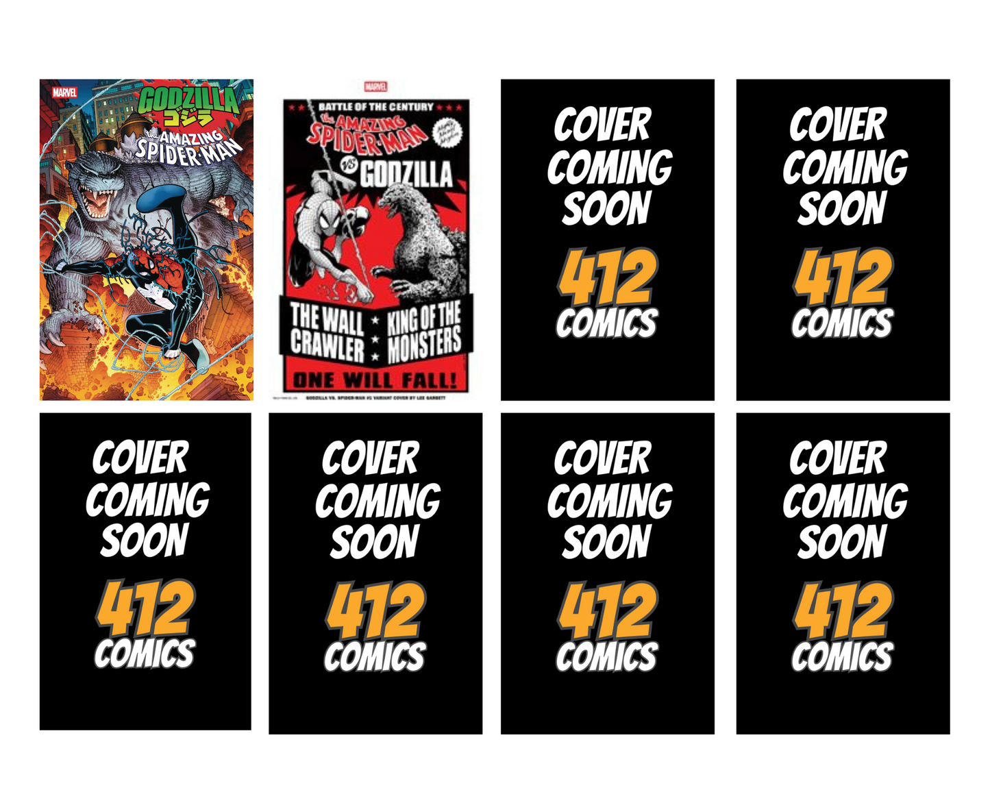 GODZILLA VS SPIDER-MAN #1 - 8 COVER SET (PRESALE 4/30/25)