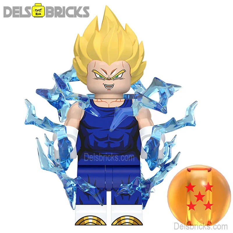 Vegeta Yellow Hair Dragon Ball Z Super Lego Minifigures Best Custom Anime Toys 8