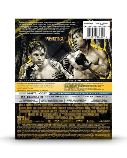 Warrior - Limited Edition Steelbook (4K Ultra HD + Blu-ray + Digital)