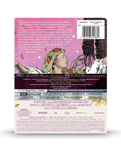 The Wicker Man - 50th Anniversary Limited Edition Steelbook (4K UHD + Blu-ray + Digital) - Used