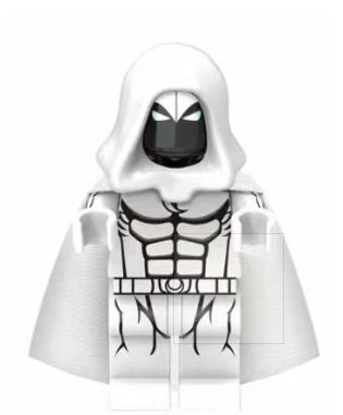White Cloaked Vigilante Custom Minifig