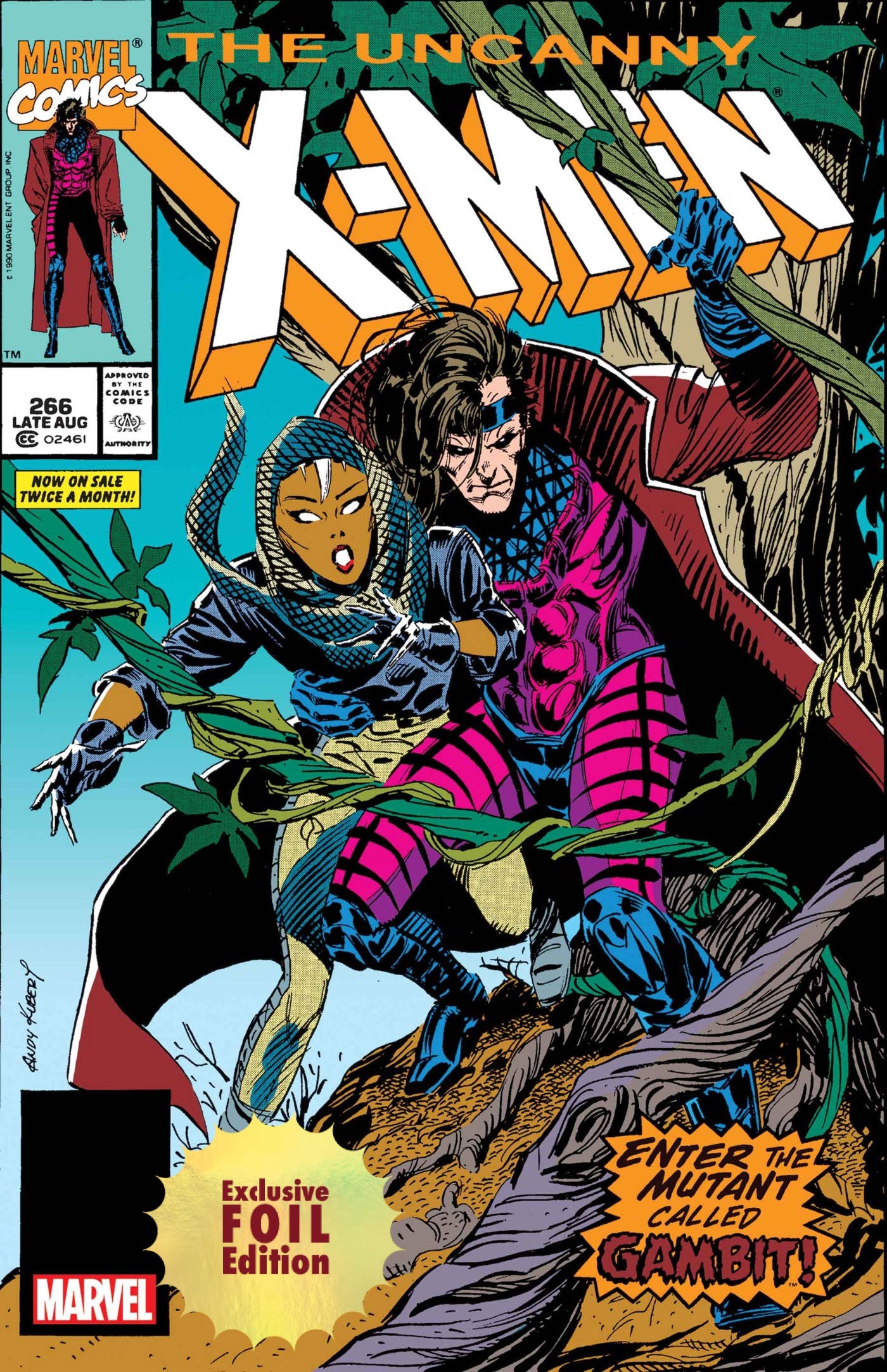 [Double Signed by Alison Sealy-Smith | Aj LoCasio] [Foil] Uncanny X-Men #266 Unknown Comics Exclusive Facsimile Edition Var [IN STOCK]