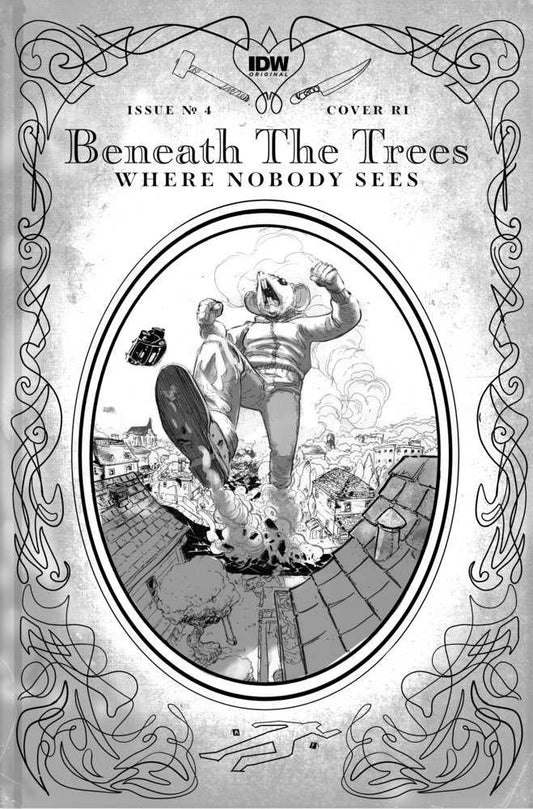 Beneath The Trees Where Nobody Sees #4 Variant Ri (25) (Rossmo Storybook Variant  Black & White)