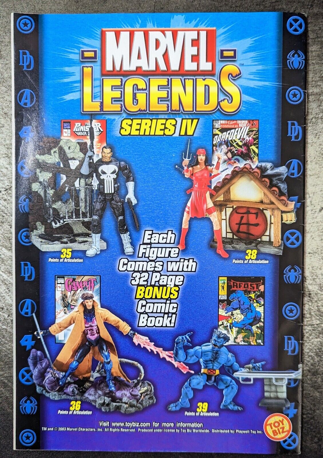 X-Men Featuring Gambit 4 Marvel Legend Comic Book Reprint 1st Omega Red 2003