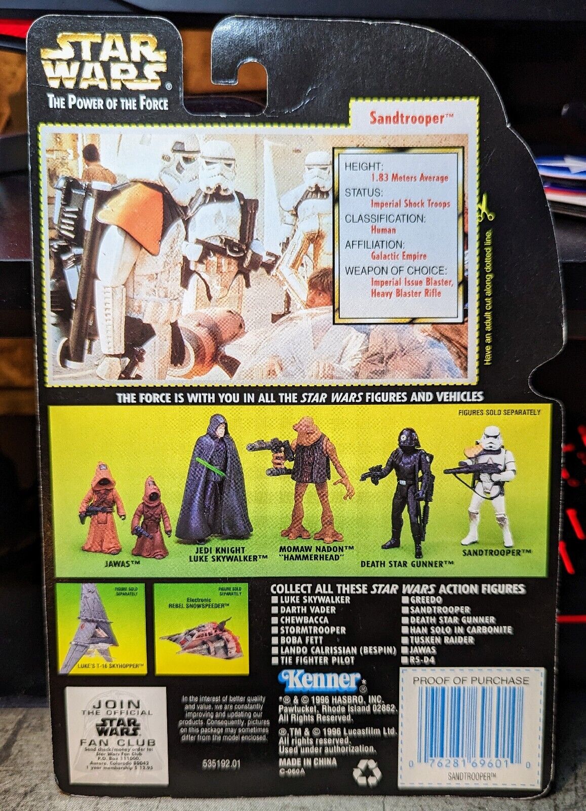 Star Wars Sandtrooper Power of the force POTF