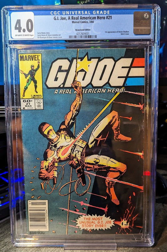 G.I. Joe: A Real American Hero (Marvel) #21B CGC 4.0 Newsstand OW/W Pages