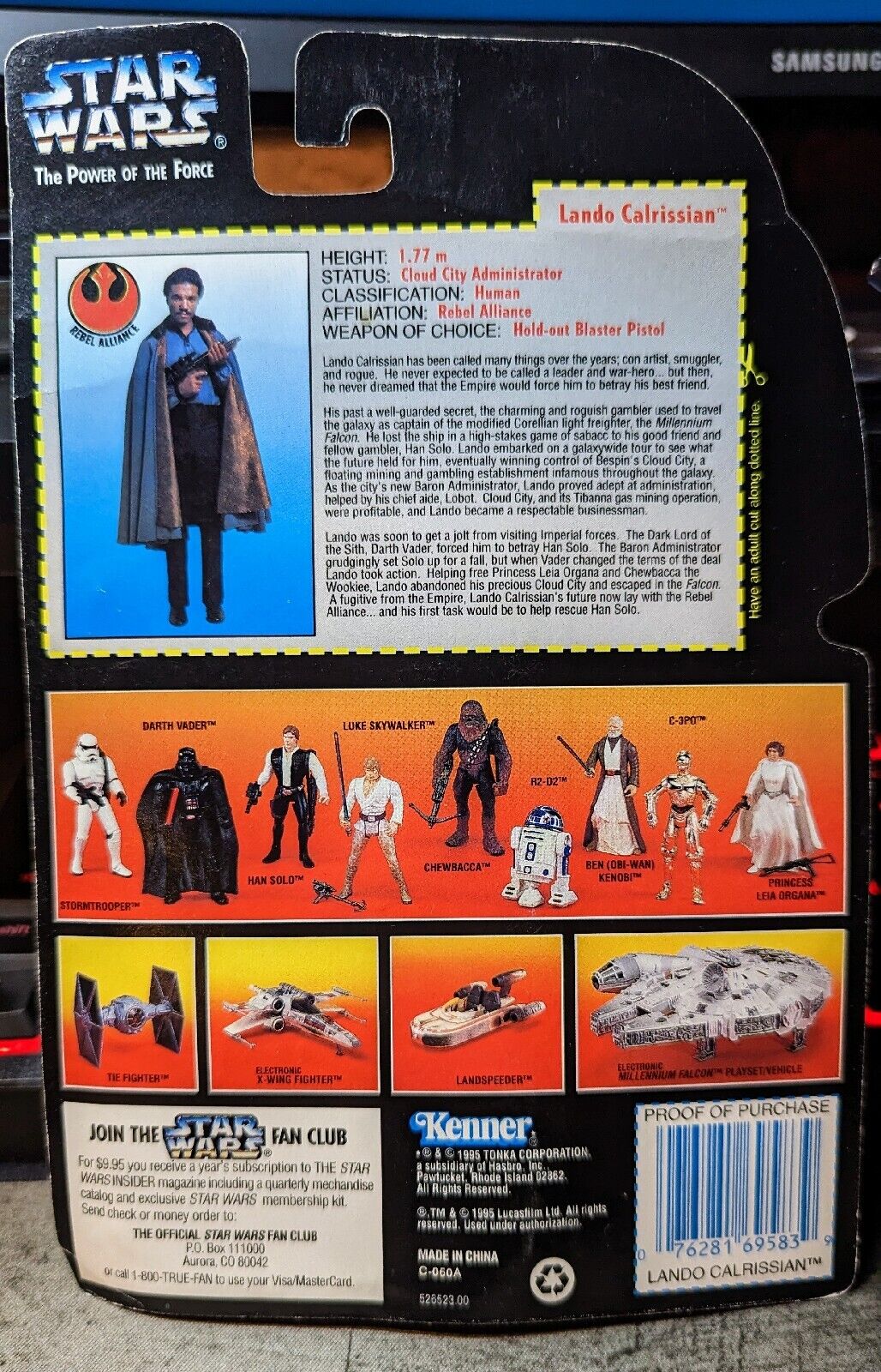 Star Wars Lando Calrissian of the force POTF