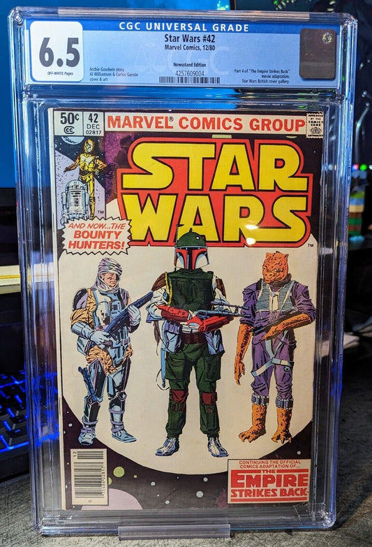 Star Wars, Vol. 1 (Marvel) #42B CGC 6.5 OW Pages Newsstand Edition