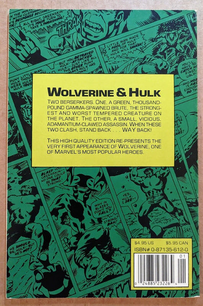 Wolverine Battles the Incredible Hulk #1 Marvel Comics 1989 NM